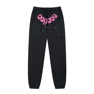 3d Custom Puff Foam Printing Streetwear Manufacturer 100% Cotton French Terry Baggy <b>Men</b> Sweatpants Joggers Oversized Track Pants - Product Image 5