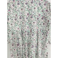 Vestidos Casuales de Algodón Tejido Ecológico Indio con Cintura Natural para Mujer, Tallas Grandes, Estampado Floral, Largo hasta la Rodilla, Vestido de Verano