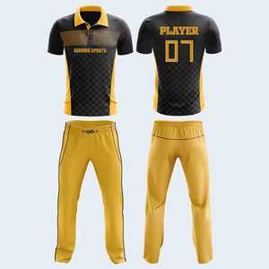 Dernier design de survêtement de cricket, motif de maillot par sublimation, séchage rapide, logo personnalisé, couleur, uniforme de cricket pour équipe masculine, impression numérique - Product Image 1