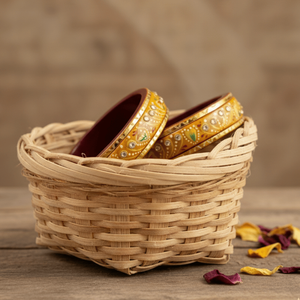 Ensemble de 2 bracelets manchette jaunes en pierre florale, bracelets tendance - Product Image 4