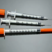 Jeringa Estéril de Fabricante, Jeringa de Insulina Desechable de 0.5cc 1cc 1 ml