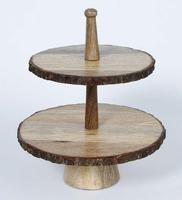 Support à gâteau et plateau de service en bois moderne de qualité supérieure, écologique, pour la décoration de la maison, présentoir à desserts, meilleur prix