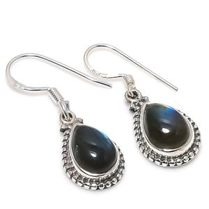 Labradorite Gemstone <b>Earrings</b> Jewelry For Women Silver Boho Style Jewelry 925 Sterling Silver Trending <b>Handmade</b> <b>Earrings</b> Gift - Product Image 1