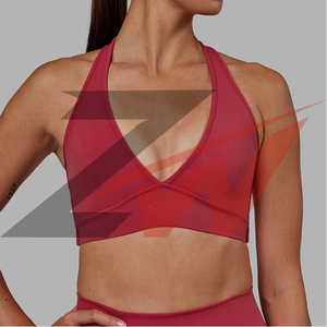 Sujetador Deportivo Sin Costuras de Alta Calidad y Soporte Superior para Mujer, con Logotipo Personalizado, Cómodo, Estilo Halter, Minimalista, con Tirantes Ajustables para Gimnasio - Product Image 6