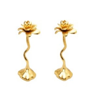 Bougeoir en laiton de Style Vintage pour la décoration intérieure bougeoir en laiton orné pour centre de table bougeoir en laiton de luxe - Product Image 1