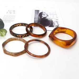 Bracelet en résine bijoux de créateurs de mode bracelet en résine couleur cadeau marbre ambre irrégulier autre bracelet pour femmes filles - Product Image 5