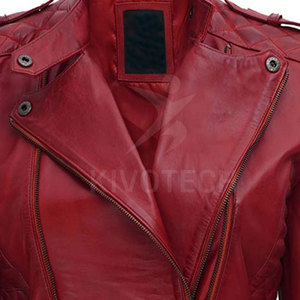 Chaqueta de cuero para mujer personalizada de la mejor calidad, hecha en Pakistán, chaquetas de cuero genuino para moto de alta calidad para mujer, novedad - Product Image 3