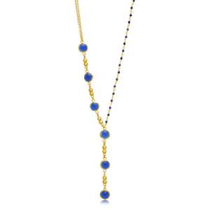 Saphir Quartz Y Design 22K Or Lunette Collier En Argent En Gros 925 Argent Turc Bijoux Faits À La Main - Product Image 1