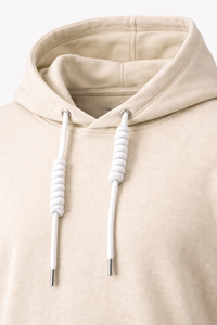 Sudadera con Capucha Personalizada en Color Crema |   Sudadera con Capucha de Felpa Gruesa |   Sudadera con Capucha Unisex de Estilo Urbano OEM ODM - Product Image 4