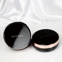 NATINDA Aura Perfect Cover SPF 50+ Fond de Teint Minéral Coussin Fini Naturel Hydratant Nourrissant Correcteur 15gX2 Femme Teint Clair