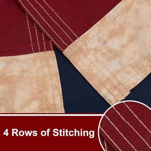 Topflags 1776 Betsy Ross <b>Flag</b> 3x5 Feet Heavy Duty Outdoor Embroidered American <b>Flag</b> 13 Star Colonies Tea-Stained Vintage Style - Product Image 1