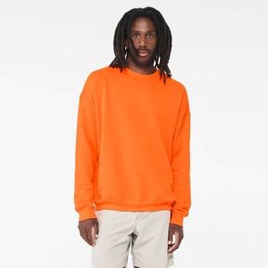 Custom Unisex Embroidered Logo Hoodies <b>Men</b> 100% Cotton Oversized <b>Orange</b> <b>Sweatshirts</b> - Product Image 4