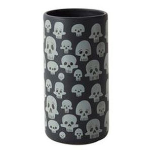 Fabulous Aluminium Skulls Face Flower Vase Black Autumn Halloween Party Decoration <b>Artificial</b> <b>Plants</b> Bulk Accents Handicrafts - Product Image 1