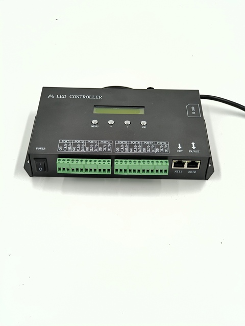 LED Controller 8 Ports DMX SPI ArtNet Smart Pixel Strip Lighting Control System 1 Channel Ethernet RJ45 Stage Architectural