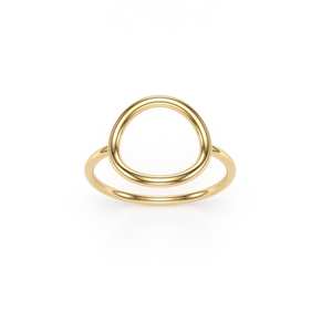 Nouvelle conception, bague ouverte en argent sterling 925, forme ovale classique, géométrique, irrégulière, cadeau de fiançailles pour femme - Product Image 3