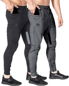 <b>Men's</b> Sweatpants High Waist Casual Leggings Winter <b>Gym</b> Jogger Work <b>Pants</b> Zipper Decor Pocket Cotton Fabric - Product Image 1