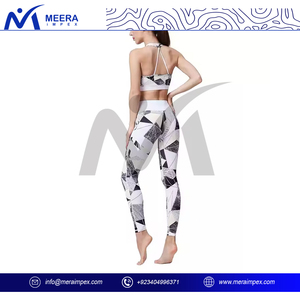 Custom Women Sublimation Yoga Set Quick Dry Breathable Sports <b>Bra</b> Leggings Gym Workout Activewear OEM Logo Printed - Product Image 2