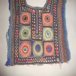 Artland International Baloch Vintage Banjara Yoke Embroidery <b>Mirror</b> Work Cotton Fabric Free Size Latest Style Women's Islamic - Product Image 3