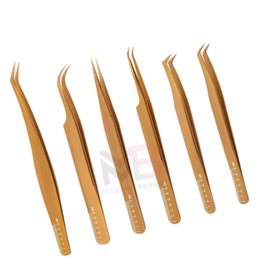 Pinzas para Extensión de Pestañas de Acero Inoxidable Hechas a Mano de Buena Calidad y Fáciles de Usar, Servicio OEM de Magma Beauty - Product Image 2