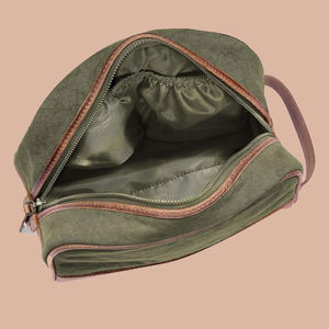 Bolso Vintage de Lona de Gran Capacidad para Hombre, Bolsa de Viaje Personalizada, Kit Dopp de Afeitado, Cierre de Cremallera, Color Negro A LA Moda - Product Image 6