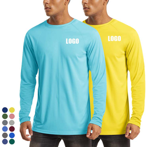 カスタムロゴラッシュガードメンズ防風UPF 50 + 長袖釣りシャツ速乾性性能サンプロテクション釣りシャツ - Product Image 1