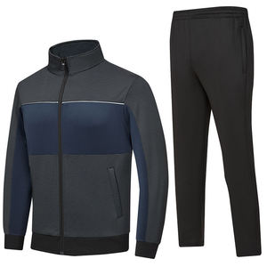 Traje de entrenamiento para hombre, chándal de dos piezas, ropa de gimnasio, conjunto de Jogger de entrenamiento con manga larga, aspecto atlético cómodo - Product Image 4