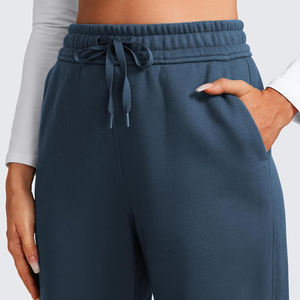 Haute qualité femmes long décontracté Baggy hiver pantalon avant plat Style taille élastique taille haute conception mince caractéristique respirante - Product Image 5