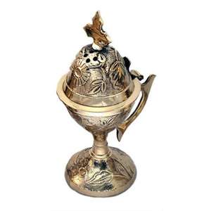 Incensario de Latón 100% Grabado, Accesorios para Regalos de Iglesia Católica, Artículos Religiosos de Jerusalén, Regalo Ortodoxo, Difusor de Aroma de Lujo - Product Image 1