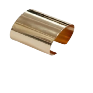 Brazalete festivo Lohri cóncavo de puño ancho 2024, estilo europeo y americano para mamá, diseño de brazalete de metal liso - Product Image 3