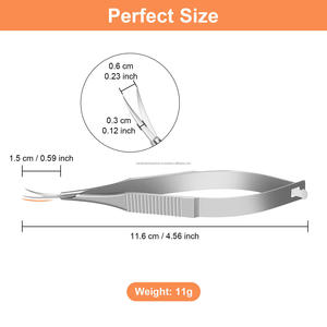 Professional Stainless Steel Eyelash <b>Extension</b> Spring Scissors Pointed Tip Custom Logo Beauty Grooming Tool - Product Image 4