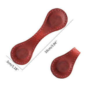 Vente en gros de trombone cadeau promotionnel marque-page magnétique en cuir PU avec impression de feuille de logo personnalisé - Product Image 5