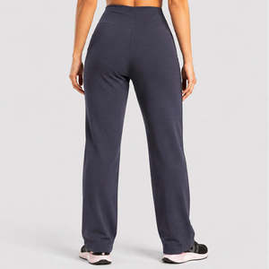 Pantalones Deportivos Aira Move para Mujer, Color Azul Marino, Transpirables, de Cintura Alta, Pierna Ancha, Estilo Casual, con Estilo Moderno y Arrugado - Product Image 3