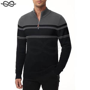 Pull à col zippé pour homme, tissé, confortable, respirant, séchage rapide, manches longues, automne-hiver, décontracté, élégant - Product Image 2