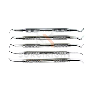 Surgiright Ensemble de sculpteurs de cire dentaire de haute qualité 5 pièces Instruments en acier inoxydable Alimentation électrique manuelle pour l'épilation réparatrice - Product Image 3