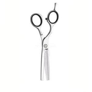 Ciseaux de coiffure professionnels en acier inoxydable sur mesure de haute qualité, design droit, finition poli miroir, à pointe arrondie - Product Image 6