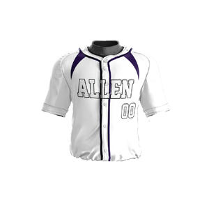 Uniforme de béisbol para hombre de color blanco 100% poliéster calidad premium transpirable secado rápido uniformes de Jersey de béisbol personalizados - Product Image 2