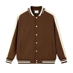 Vestes pour hommes OEM Tissu en velours côtelé personnalisé de haute qualité pour garder la chaleur Blouson de baseball Letterman pour hommes - Product Image 5