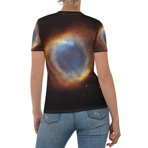 Camiseta de manga corta con transferencia de calor personalizada, camiseta de manga corta transpirable intermitente con logotipo de sublimación para mujer, venta al por mayor - Product Image 4