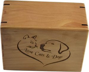 Urnes pour animaux de compagnie pour chiens cendres cendres de crémation en bois pour chiens chats cendres mémorial souvenir funérailles avec gravure personnalisée - Product Image 2