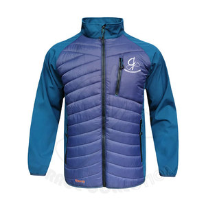 Poches avant à glissière avec vestes matelassées brillantes d'hiver pour hommes en polyester 100% pour personnaliser votre propre logo de marque - Product Image 1