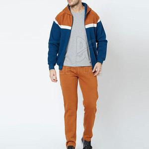 Chándal de hombre de color sólido, diseño y talla personalizados, con cremallera, precio bajo, venta al por mayor, calidad premium, hecho en Pakistán. - Product Image 5