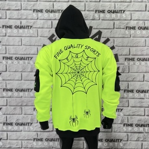 2025 OEM Custom Logo Zip Oversized <b>Sherpa</b> Neon <b>Hoodie</b> 100% Cotton Plain Dyed with Embroidered Logo Factory Direct - Product Image 3