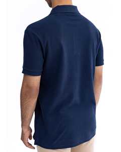 Polo de algodón para hombre con botón Polo de algodón y ropa de exterior Polo de negocios de aspecto informal - Product Image 4