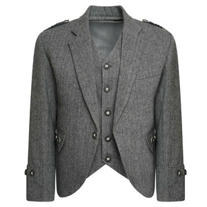แจ็กเก็ต Kilt สำหรับผู้ชายแจ็กเก็ตแบบมีกระโปรงสีและขนาดสั่งทำ - Product Image 1