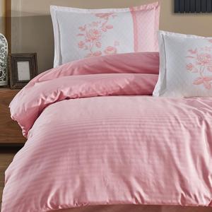 Clasy Boutique Series Suave V8 Ensemble de housse de couette double Ranforce à rayures en poudre - Product Image 2