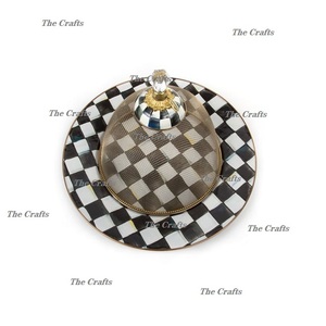Aluminium And <b>Glass</b> Cake Serving Platter With <b>Dome</b> Customized Size And Shape Serving Platter With <b>Dome</b> In Bulk - Product Image 2