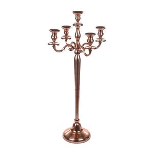 Luxury Brass Plated 5 Light Candelabra <b>Candle</b> Holder For <b>Valentines</b> Tabletop Decorations With Excellent Quality & Finish Style - Product Image 5