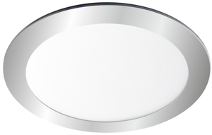 Faretto LED da incasso rotondo, argento, 18W, 3000K, 225x19mm. (Ledesma 10794) - Product Image 1