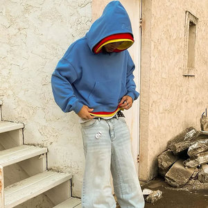 Sweat à capuche personnalisé 500 Gsm sweats à capuche à épaules tombantes pour homme 100% coton sweat à capuche lourd de haute qualité - Product Image 6