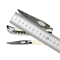 Couteau de chasse en acier damas fait à la main de qualité supérieure avec manche en os de chameau couteau pliant
